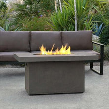 Real Flame Ventura Rectangle Propane or Natural Gas Fire Pit Table - 31" Linear Stainless Steel Burner, Lave Rock Filler, Storage Cover
