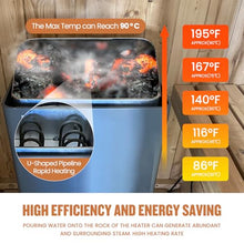 OUTEXER Traditional Steam Sauna 240V 3KW Home Spa Room for 2-3 Person