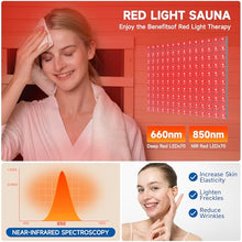 RESTISLAND Full Spectrum Infrared Sauna with Red Light Therapy, 1 Person