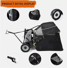 42" Tow Behind Lawn Sweeper Leaf Collector for Grass Lawn 12 Cu FT Capacity 42in