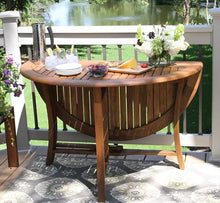 Eucalyptus 43 Inch Round Folding Deck Table