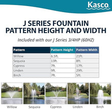 Kasco 1HP J Series Decorative Fountain, 120V, 50ft Power Cord