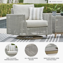 Signature Design by Ashley Seton Creek Casual Outdoor Weather Resistant Swivel Lounge Chair with Removable Cushion, Gray