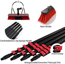 HYLOPGX Cleaning Brush Window Cleaning Pole Water Supply Telescopic Brush Cleaner Greenhouse roof, Window Photovoltaic Solar Pool Panels ()