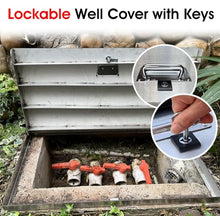 ZAQYCM Crawl Space Floor Access Door with Lock and Handle, Recessed Sewer Manhole Cover Yard Patio Garden, Customizable Egress Basement/Window Well Covers Outside(WxL 24x37in)