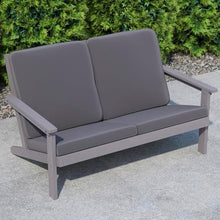 Flash Furniture Charlestown Adirondack Loveseat with Cushions Gray