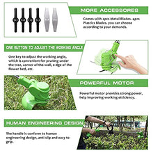 Electric Lawn Mower, 21V Portable Battery Electric Rotary Lawn Mower with U-Handle, Rechargeable Lightweight Telescopic Garden Weeding Tools, 1 Batter