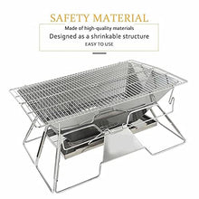 Grills Large Stainless Steel BBQ Grill Foldable Barbecue Grill Portable Outdoor Camping Cooking Tools