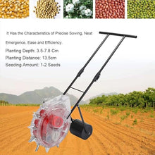 Garden Seeder, Precision Garden Seed Planter Spreader, Corn Soybean Fertilizer Machine with Seed Storage Box, Manual Seeder for Lawn & Garden,12 Holes