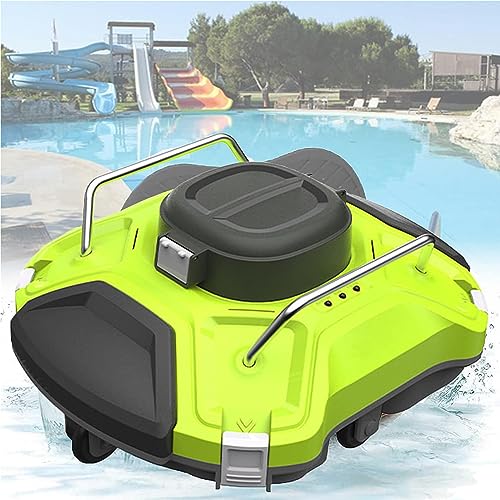 Automatic Cordless Robotic Pool Cleaner, 180 Minutes Runtime, Ideal for In-Ground Flat Pools Up to 1000 Sq.Ft