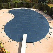 YARD GUARD Deck Lock Mesh Pool Safety Cover 16' x 32' + 8' Steps White