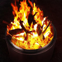 GarveeLife 27 in Smokeless Fire Pit with Air Switch, Wood Burning Portable Stainless Steel Outdoor Firepit with Fixed Stand & Stove Hook, Ash Pan, for Camping Backyard Patio Picnic, H: 20 in, 33 LBS