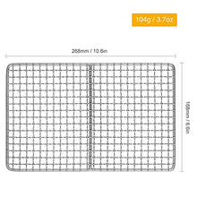 Grill Plate Ultralight Barbecue Rack BBQ Wire Mesh Baking Roasting Cooling Net Plate for Outdoor Camping Backpacking (D 10.6 * 6.6 * 0.2 in)