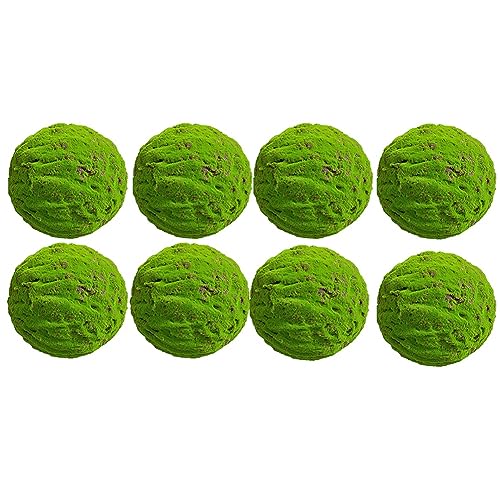 Green Artificial Moss Balls, Handmade Sphere Moss Hanging Balls for DIY Wedding Party Home Hotel Decoratio, Hangin Plants Landscape Landscaping Ball (Color : Diameter: 30cm/11.81in, Size : 8pcs)