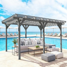 16x12ft Wooden Pergola,Outdoor Fir Wood Trellis for Climbing Vines, for Backyard, Patio, Garden