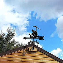Architectural Style Wrought Iron Roof Weather Vane Garden Decoration Weathervane Wind Direction Indicator Kit Outdoor Yard Lawn Metal Bracket Wind Vane (Style 3) (Style 2)