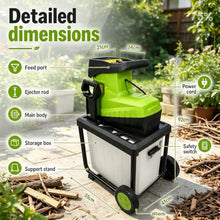 HajMyrdonyx 2800W Electric Leaf Mulcher Compost Shredder 5000r/min