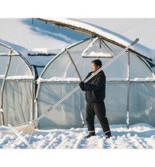 House Roof Snow Shovel Telescopic, Heavy Duty Snow Rake Removal Tool for Rv Gazebo, Lightweight Rooftop Snow Scraper with 30.5" Wide Blade