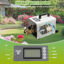 TABODD 860PSI High Pressure Mist Cooling System Pump with 20pcs Nozzles, 180W Mister System for Outside Patio, Patio Misting Mister System Kit Greenhouse Misting System