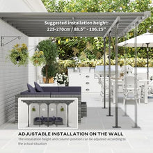 Outsunny 14.5' x 10' Outdoor Polycarbonate Pergola Gray