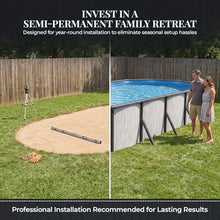 Blue Wave Sevilla 12x24-ft Oval 52-in Deep Hard Sided Steel Frame Above Ground Pool with 6-in Steel Top Seats, 0.5 HP Sand Filter System, Ladder, Skimmer & Liner – 6,300 Gallon Cap for Family Use