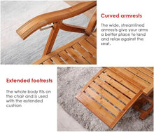 GenSDH Modern Rocking Chair Set with Footstool Wooden Folding Reclining Chair with Footrest Comfortable Rocking Armchair with Upholstered Seat for Balcony Patio Adjustable Backrest