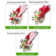 DLYZAYE Portable Manual Seeder Spreaders, Hand-Push Roller Seeder with 8 Seed Plates, Double Cylinder Seeding Planter & Fertilizer Applicator for Corn Soybean Peanut Cotton,6 Mouths