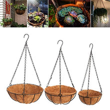 Hanging Coconut Vegetable Flower Pot Basket Liners Planter Garden Decor Iron Art Garden Flower & Planters Pots (Size : 25cm) ()
