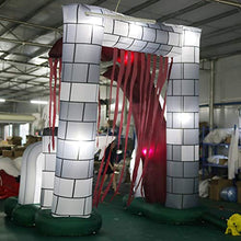 SAYOK Inflatable Halloween Entrance Archway with Grim Reaper and LED Lights Yard Decor 16.4 x 13.1 ft