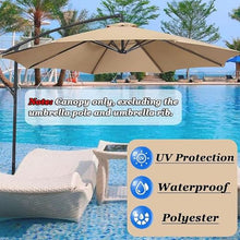 GAZOGJ Replacement Canopy for 8-Rib Outdoor Patio Umbrella - 8.8Ft Parasol Cover Durable Waterproof Fabric Ideal for Garden Deck Or Beach Use - Color 13 /6Ribs,Color-11.5ft/8ribs