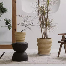 Flowerpot Clay Simple Pine Large Planter Living Room Indoor Floor Style Planting Tree Pot Garden Pots (Large)
