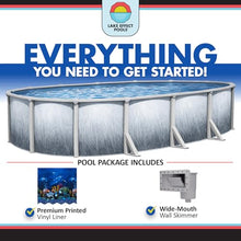 Lake Effect Pools 'Bermuda' 12 ft x 24 ft Oval Above Ground Swimming Pool