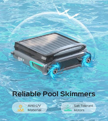 WYBOT F1 Pool Skimmer Robot with App Remote Control（Blackgreen）