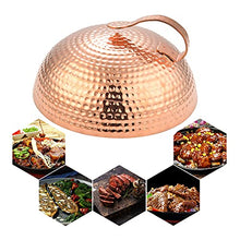 FMOPQ Cheese Melting Dome Heavy-duty Red Copper Round Basting with Handle for Indoor/Outdoor Grilling Flat Top Cast Iron Steam Cove (Size : 260mm) (300mm)