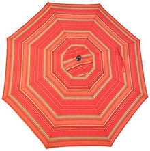 USZWBY Outdoor Garden Parasols 10ft/300cm Stripe Garden Parasol with Crank and Tilt,Sun Shade Umbrella for Garden and Patio,Round,Sunscreen UV50+
