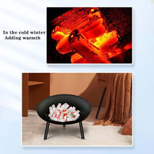 BNEI Fire Pit, Multifunctional Heater, Triangular Stability Support, Metal, Suitable for a Wide Range of Fuels, Storage Bag and Grill net Included