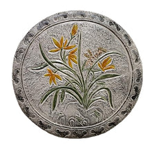 Elitix Stepping Garden Stone 6 Pcs Flower Step Gardening Stone for Grandmas Lawn, Round Stepping Stone Kit for Outdoor Garden Walkway, Chinese Style Decorative Gifts for Home(Color:Cymbidium)