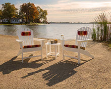 Polywood South Beach 3-Piece Adirondack Chair Set with Side Table Black