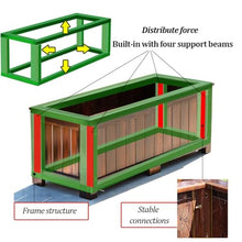 Dalumian Wooden Planter Box, Garden Raised Beds, Free-Standing Trellis Planter Box, Indoor and Outdoor Use, Elevated Above Ground Garden Bed for Garden, Patio, Balcony(100 * 40 * 50cm)