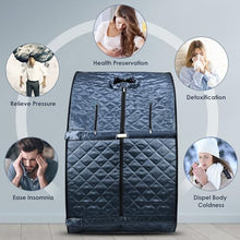MFYDPP Portable Steam Sauna Tent, Folding Personal Full Body Spa Home Sauna,with 1000W 3L Sauna Steamer, Remote Control, Folding Chair