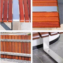 GRFIT Outdoor Bench Outdoor Chair without Backrest for Park, Stainless Steel Garden Bench, for Balcony, Terrace, Leisure and Rest Garden Bench (Medium)