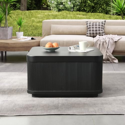 LEGACYKYL 32" Modern Square Outdoor Indoor Coffee Table in MgO