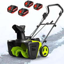 Ymnogjie 3500W Electric Snow Blower Cordless,40V Lithium Battery 4Batteries