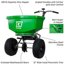 CHAPIN 89400C TurfPro 100 lb Lawn Spreader, Contractor, Stainless Steel