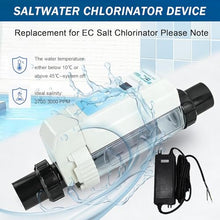 Salt Water Pool Chlorinator System, Pool Electrolytic Salt Chlorine Generator System, for Inground Pools Saltwater Pool System, LED Control Panel, Self Cleaning Function Up to 22,400 Gallons Pool