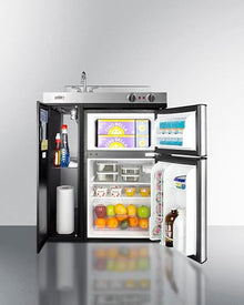 Summit C30ELBK 30-Inch All-In-One Kitchenette, Black/Stainless