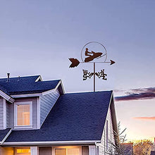 Yacht Ornament Weathervane Windblown Metal Weathervane with Wind Direction Indicator Outdoor Metal Bracket Weather Vane Garden Courtyard Decoration Professional Measuring Tools
