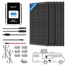 ACOPOWER 600 Watt Solar Panel Kit, 6x100W Solar Panels with LCD Charge Controller/Mounting Brackets/Y Connectors/Solar Cables/Cable Entry housing(600W MPPT50A Kit) 0 Ah