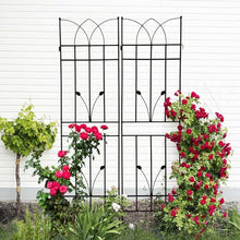 Metal Garden Trellis for Climbing Plants, Rustproof Outdoor Flower Support, Versatile Ivy Vines, Roses, Morning Glory, Clematis, Jasmine, Grape, Sturdy Powder-Coated Metal Trellis (Black,4)
