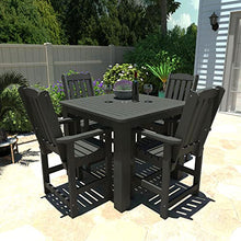 Highwood Sequoia Professional 5pc Square Counter Height Dining Set Black